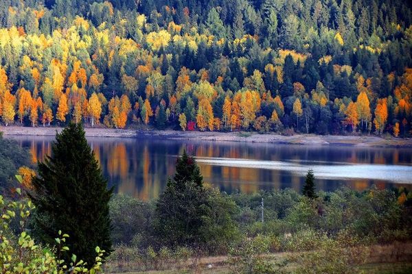 Северо-восточная окраина города Златоуста, водохранилище на реке Большая Тесьма. Автор: Felisket