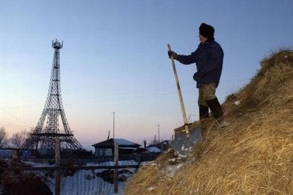 Село Париж. Зима. Автор: Ольга Николаевна Аникина.