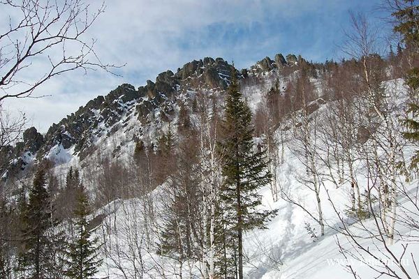 Скалы на вершине Перья