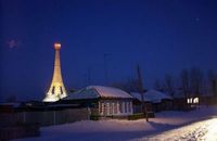 Село Париж ночью. Автор: Ольга Николаевна Аникина.