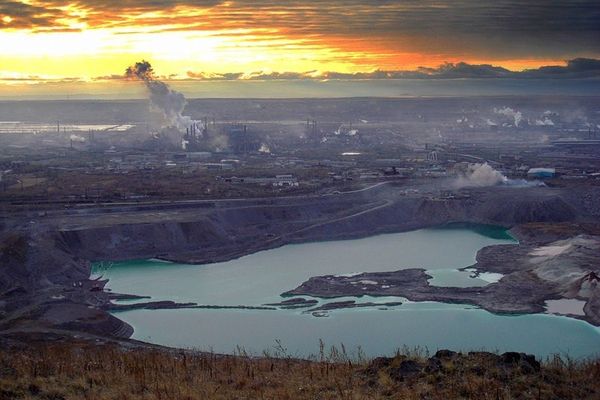Магнитогорск, вид с горы Магнитной, ММК.
