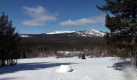 Вид на гору Дальний Таганай на подножье горы Ицыл