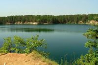 Водная гладь Голубого карьера. Автор: Олег Агеев.