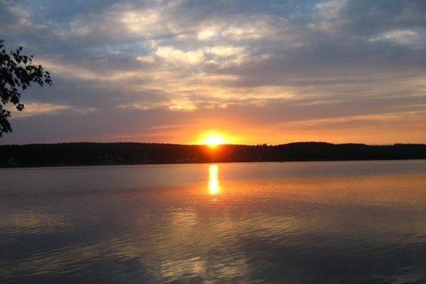 Закат на озере Ильменское.