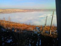 Туман над Коркинским разрезом. Автор: Надежда Копанева.